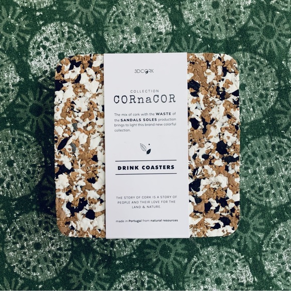 3DCORK Dining Cornacor Collection 6 Drink Coasters By 3dcork Made In Portugal Natural Poshmark